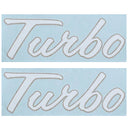 TURBO Decals for International / Farmall 1066 Vinyl - White & Gold "HYDRO" - of 2 - Quality Farm Supply