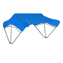 Sun-Smart Tractor Canopy - 3-Bow, 40", Blue, Fender Mounting Brackets - Quality Farm Supply