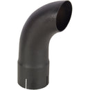 Universal Exhaust Stack Pipe - 3.54" x 11.14", Curved, Black - Quality Farm Supply