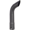 Universal Exhaust Stack Pipe - 1-3/4" x 12", Curved, Black - Quality Farm Supply