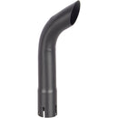 Universal Exhaust Stack Pipe - 1-3/4" x 12", Curved, Black - Quality Farm Supply