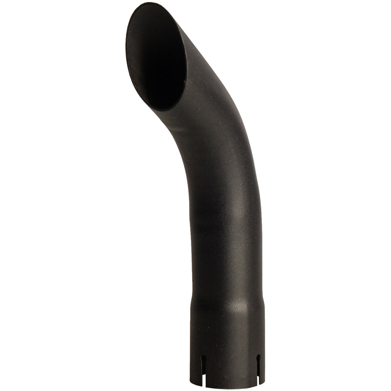 Universal Exhaust Stack Pipe - 2-1/4" x 12", Curved, Black - Quality Farm Supply