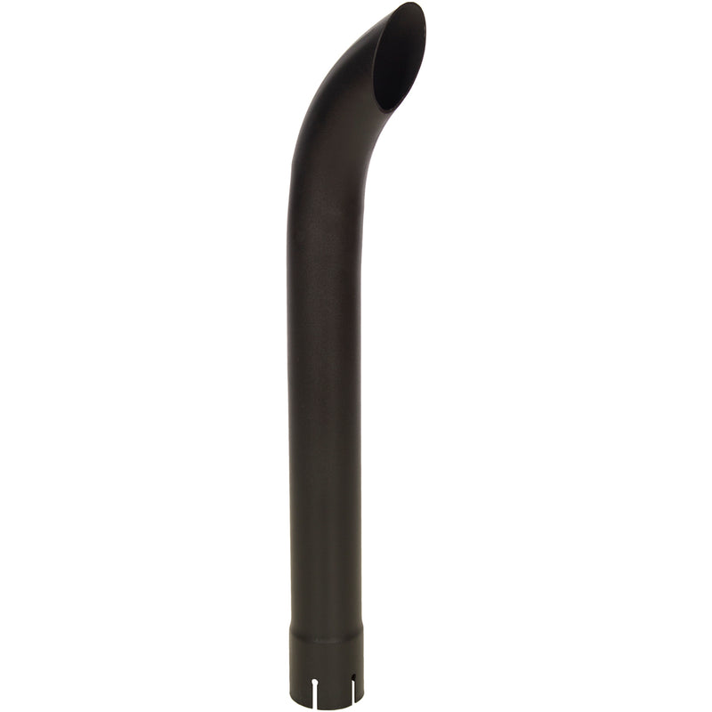 Universal Exhaust Stack Pipe - 2 3/8" x 24", Curved, Black - Quality Farm Supply