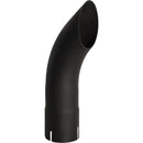 Universal Exhaust Stack Pipe - 3" x 12", Curved, Black - Quality Farm Supply