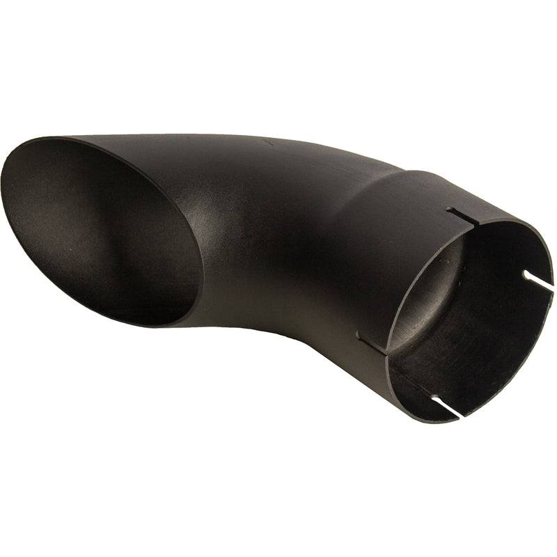 Universal Exhaust Stack Pipe - 5" x 12", Curved, Black - Quality Farm Supply