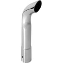 Universal Exhaust Stack Pipe - 1-1/2" x 12", Curved, Chrome - Quality Farm Supply