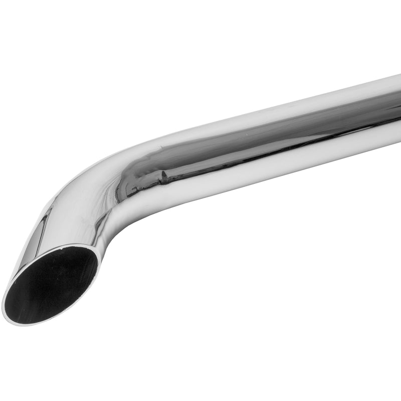 Universal Exhaust Stack Pipe - 1-3/4" x 48", Curved, Chrome - Quality Farm Supply