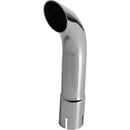 Universal Exhaust Stack Pipe - 1-7/8" x 12", Curved, Chrome - Quality Farm Supply