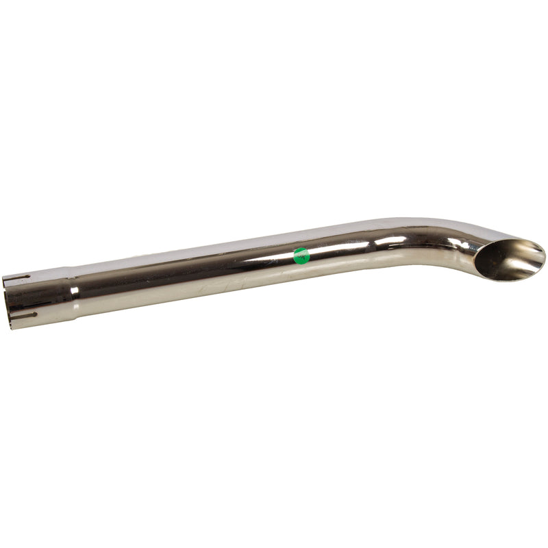 Universal Exhaust Stack Pipe - 2-1/4" x 24", Curved, Chrome - Quality Farm Supply