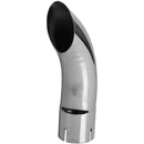 Universal Exhaust Stack Pipe - 3" x 12", Curved, Chrome - Quality Farm Supply