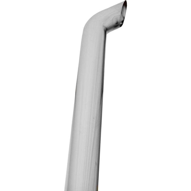 Universal Exhaust Stack Pipe - 3" x 96", Curved, Chrome - Quality Farm Supply
