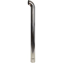Universal Exhaust Stack Pipe - 3-1/2" x 48", Curved, Chrome - Quality Farm Supply