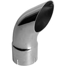 Universal Exhaust Stack Pipe - 4" x 12", Curved, Chrome - Quality Farm Supply