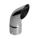 Universal Exhaust Stack Pipe - 1" x 12", Curved, Chrome - Quality Farm Supply