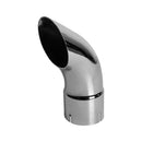 Universal Exhaust Stack Pipe - 1" x 12", Curved, Chrome - Quality Farm Supply