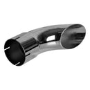 Universal Exhaust Stack Pipe - 1" x 12", Curved, Chrome - Quality Farm Supply
