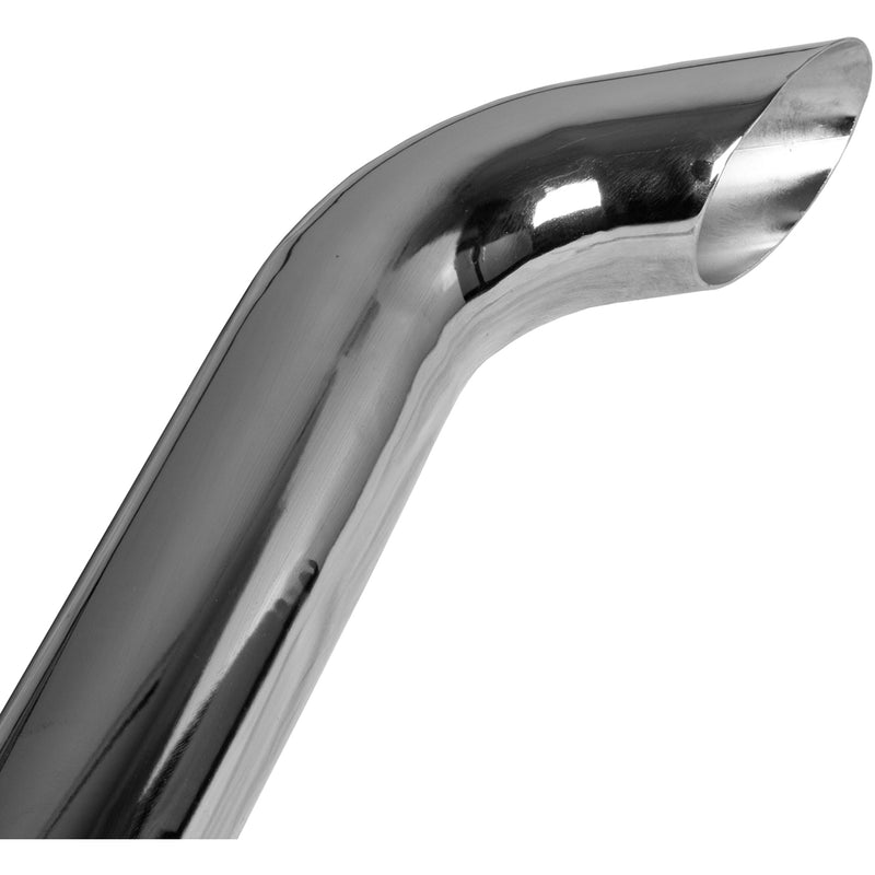 Universal Exhaust Stack Pipe - 4" x 84", Curved, Chrome - Quality Farm Supply