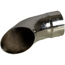 Universal Exhaust Stack Pipe - 4-1/2" x 12", Curved, Chrome - Quality Farm Supply