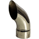 Universal Exhaust Stack Pipe - 4-1/2" x 12", Curved, Chrome - Quality Farm Supply