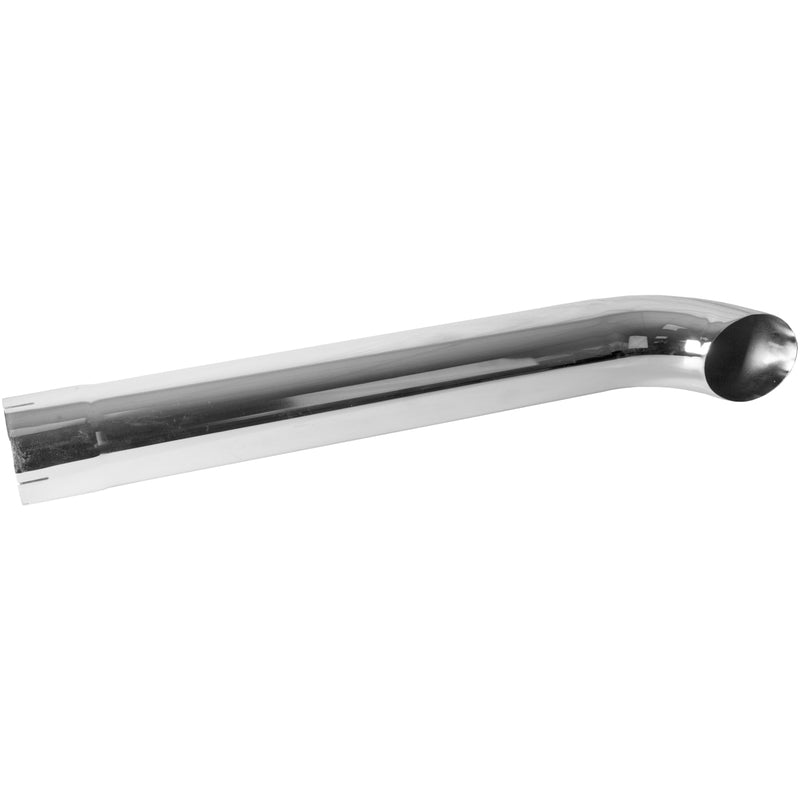 Universal Exhaust Stack Pipe - 4-1/2" x 36", Curved, Chrome - Quality Farm Supply