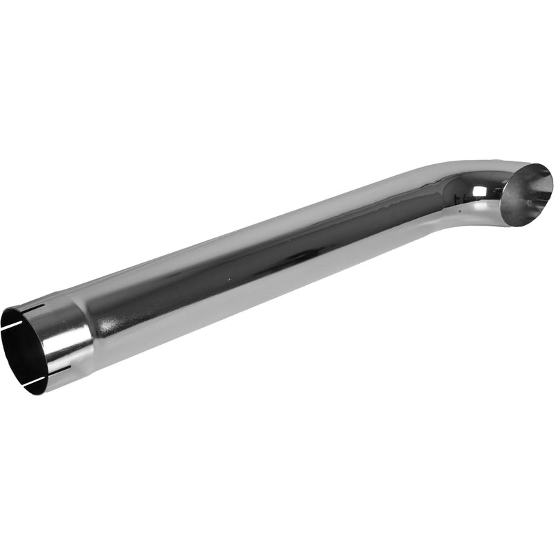 Universal Exhaust Stack Pipe - 4-1/2" x 38", Curved, Chrome - Quality Farm Supply