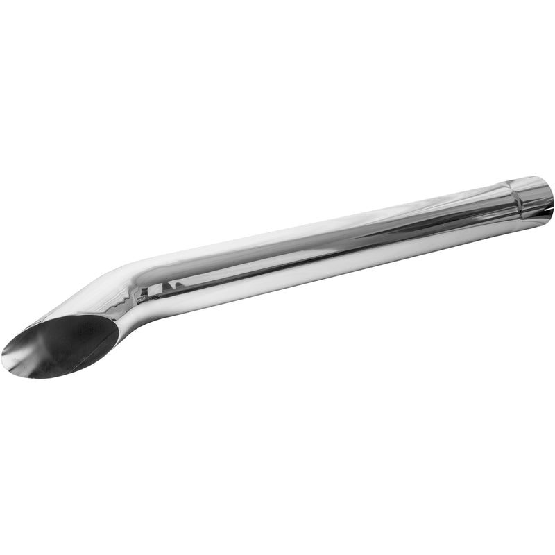 Universal Exhaust Stack Pipe - 4-1/2" x 48", Curved, Chrome - Quality Farm Supply