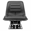 TISCO Universal Compact Tractor & Industrial Seat with Suspension - Black Vinyl - Quality Farm Supply