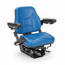 TISCO King Size Universal Tractor Seat with Suspension - Blue Vinyl - Quality Farm Supply