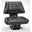 TISCO Universal Tractor Seat - with Suspension, Trapezoid Back, Black Vinyl - Quality Farm Supply
