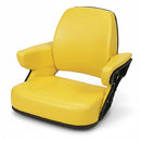 Seat Cushion Set for John Deere TY15834 - 4-Piece, Yellow Vinyl - Quality Farm Supply