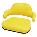 Seat Cushion Set for John Deere TY9379 - 2 Piece, Steel Back, Vinyl