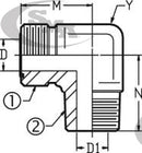 OFS 90 ELBOW ADAPTER TO NPTF