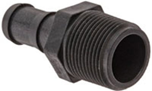 1 INCH MNPT X 3/4 INCH HOSE BARB  POLY