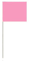 Bundle of 100 – 5" x 8" Fluorescent Pink Survey Flags | High-Visibility Markers