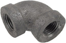 3/8 INCH X 3/8 INCH FNPT X FNPT BLACK IRON ELBOW - 90