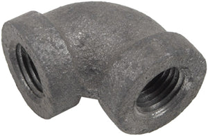 3/8 INCH X 3/8 INCH FNPT X FNPT BLACK IRON ELBOW - 90