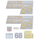 Decal Set for Oliver 66 Row Crop - Gas Vinyl - Yellow Numbers - Quality Farm Supply