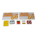 Decal Set for Oliver 66 Standard - Gas Mylar - Yellow Numbers - Quality Farm Supply