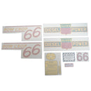 Decal Set for Oliver 66 Row Crop Diesel Vinyl - Red Numbers - Quality Farm Supply