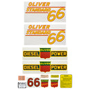 Decal Set for Oliver 66 Standard Diesel Mylar - Yellow Numbers - Quality Farm Supply
