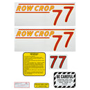 Decal Set for Oliver 77 Row Crop - Gas Mylar - Red Numbers - Quality Farm Supply