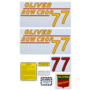 Decal Set for Oliver 77 Row Crop - Gas Mylar - Yellow Numbers - Quality Farm Supply