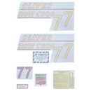 Decal Set for Oliver 77 Row Crop - Gas Vinyl - Yellow Numbers - Quality Farm Supply