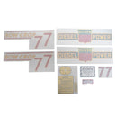 Decal Set for Oliver 77 Row Crop Diesel Vinyl - Red Numbers - Quality Farm Supply