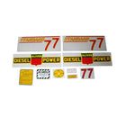 Decal Set for Oliver 77 Standard Diesel Mylar - Red Numbers - Quality Farm Supply