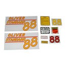 Decal Set for Oliver 88 Standard Gas Mylar - Yellow Numbers - Quality Farm Supply