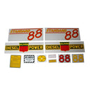 Decal Set for Oliver 88 Standard Diesel Mylar - Red Numbers - Quality Farm Supply