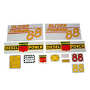 Decal Set for Oliver 88 Standard Diesel Mylar - Yellow Numbers - Quality Farm Supply
