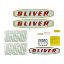 Decal Set for Oliver 660 Gas Early Mylar - Quality Farm Supply