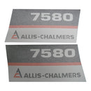 Decal Set for Allis Chalmers 7580 Black Chassis - Quality Farm Supply